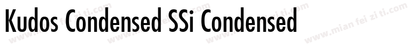 Kudos Condensed SSi Condensed Ital字体转换